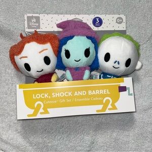 Disney Baby Lock, Shock, and Barrel Cuteeze Gift Set of collectible plush toys